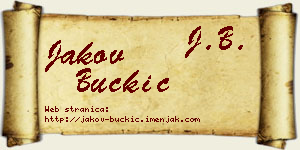 Jakov Buckić vizit kartica